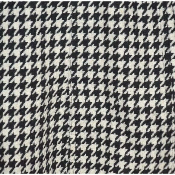 Jou Jou Womens 1X Belted Houndstooth Black & White Pea Coat Jacket Warm Stylish - Picture 5 of 13